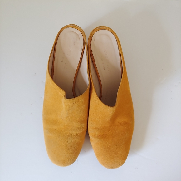 Everlane The Day Heel Mule Slip On Shoes Yellow Suede Size 8.5 - Picture 6 of 15